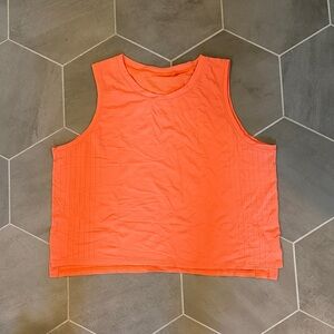 Lululemon swiftly Bright Orange Sleeveless crop tank Top 8